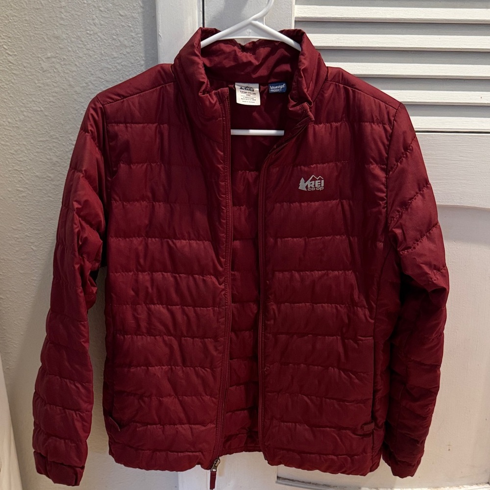 REI Maroon Down Jacket